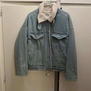 Sherpa collar Jean jacket